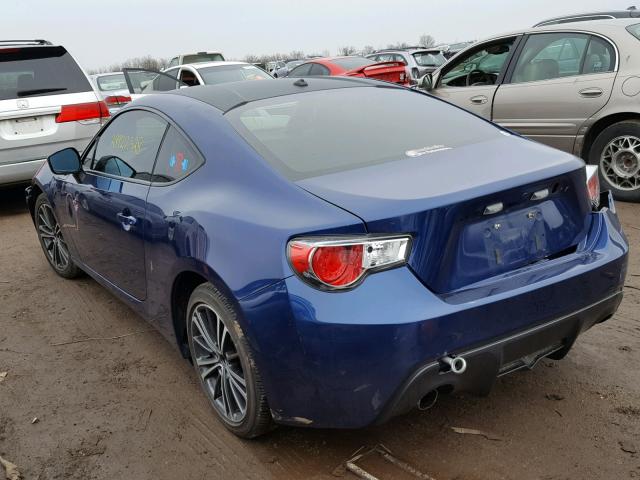 JF1ZNAA14D1710837 - 2013 SCION FRS BLUE photo 3