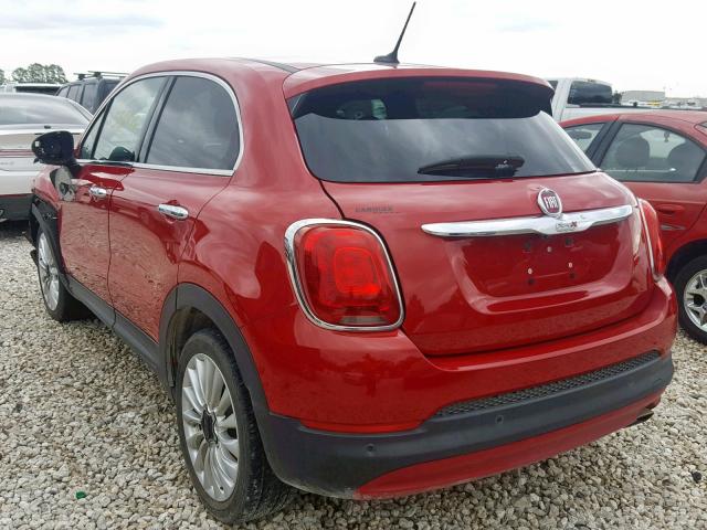 ZFBCFXDT0GP376145 - 2016 FIAT 500X LOUNG RED photo 3