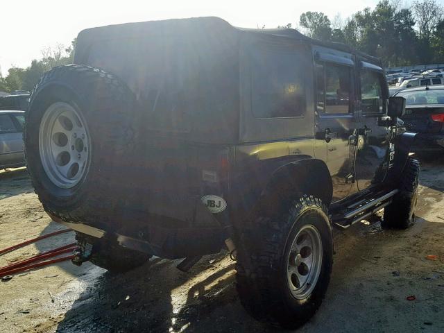 1J4GA39197L200838 - 2007 JEEP WRANGLER X BLACK photo 4