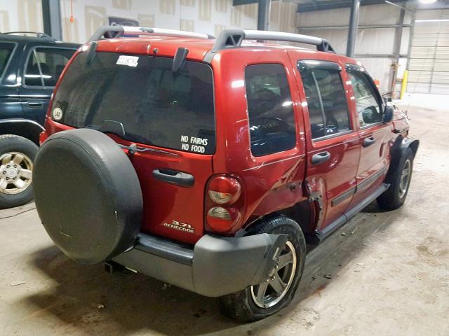 1J4GL38K66W293321 - 2006 JEEP LIBERTY RE RED photo 4