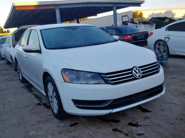 1VWAH7A37CC094148 - 2012 VOLKSWAGEN PASSAT S WHITE photo 1