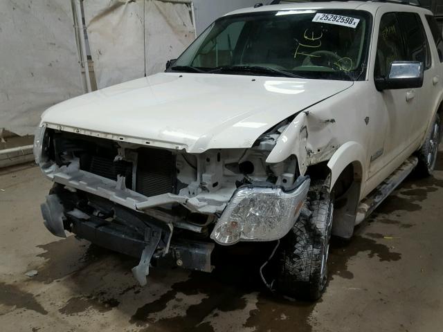 1FMEU75808UA21481 - 2008 FORD EXPLORER L WHITE photo 9