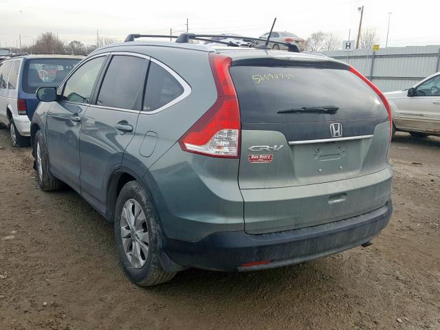 JHLRM3H76CC004655 - 2012 HONDA CR-V EXL  photo 3