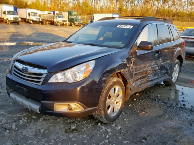 4S4BRDKCXC2247690 - 2012 SUBARU OUTBACK 3. BLUE photo 2