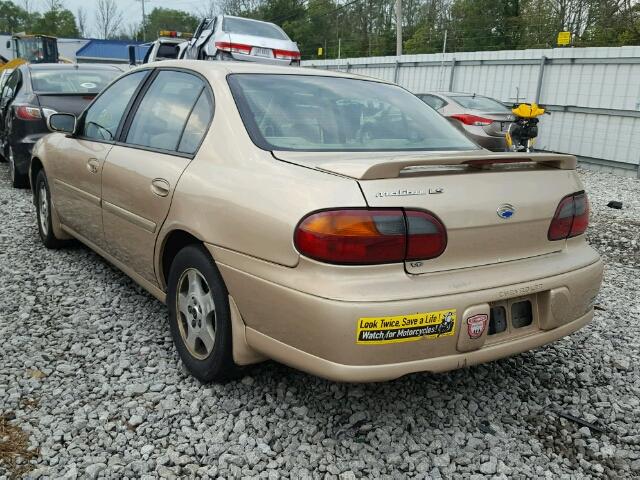 1G1NE52J52M727259 - 2002 CHEVROLET MALIBU LS 金色 照片 3