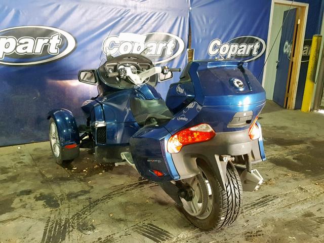 2BXJBKC15BV001448 - 2011 CAN-AM SPYDER ROA BLUE photo 3