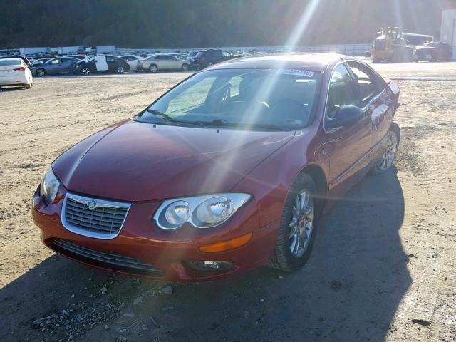 2C3AE66GX2H114572 - 2002 CHRYSLER 300M RED photo 2