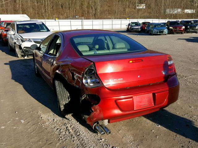 2C3AE66GX2H114572 - 2002 CHRYSLER 300M RED photo 3