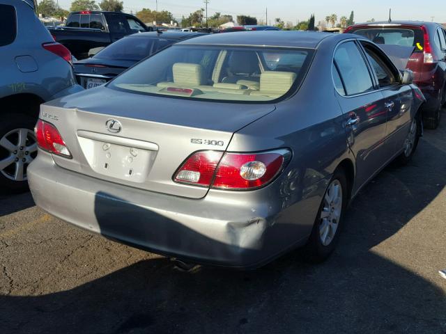 JTHBF30G030115867 - 2003 LEXUS ES 300 SILVER photo 4