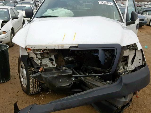 1FTRF12205NB58830 - 2005 FORD F150 WHITE photo 7