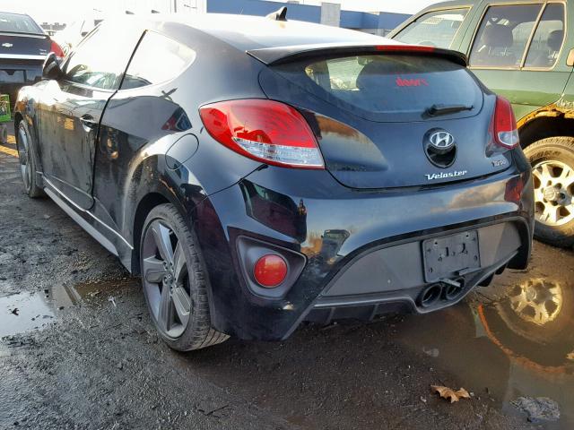 KMHTC6AE0DU129030 - 2013 HYUNDAI VELOSTER T BLACK photo 3