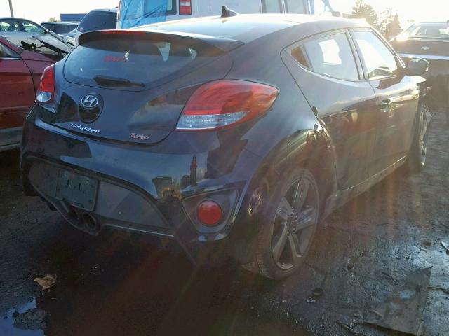 KMHTC6AE0DU129030 - 2013 HYUNDAI VELOSTER T BLACK photo 4