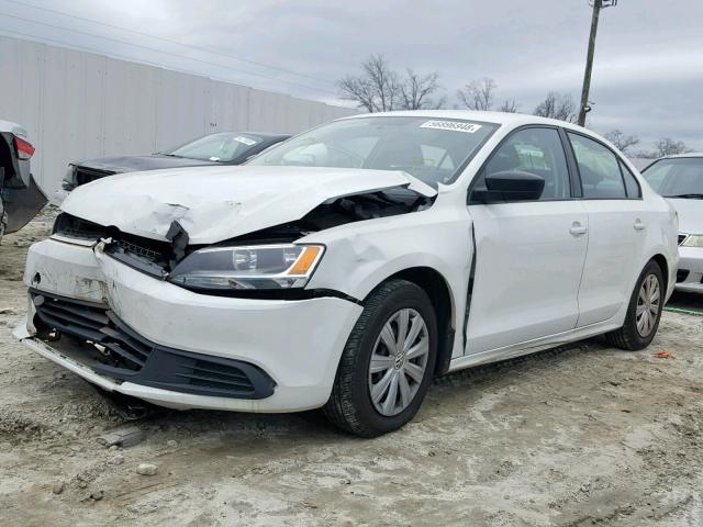 3VW2K7AJ9EM276388 - 2014 VOLKSWAGEN JETTA BASE Սպիտակ լուսանկար 2