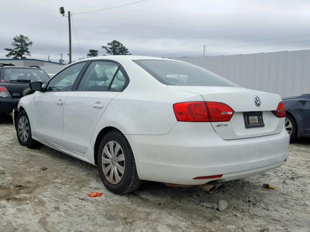 3VW2K7AJ9EM276388 - 2014 VOLKSWAGEN JETTA BASE Սպիտակ լուսանկար 3