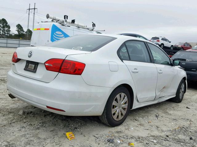 3VW2K7AJ9EM276388 - 2014 VOLKSWAGEN JETTA BASE Սպիտակ լուսանկար 4