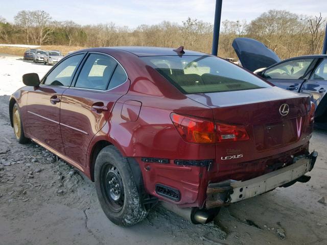 JTHCK262272019576 - 2007 LEXUS IS 250 MAROON photo 3