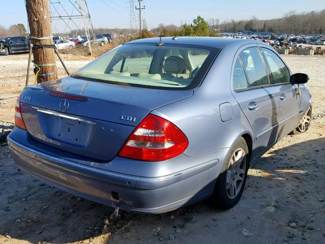 WDBUF26J06A866424 - 2006 MERCEDES-BENZ E 320 CDI BLUE photo 4