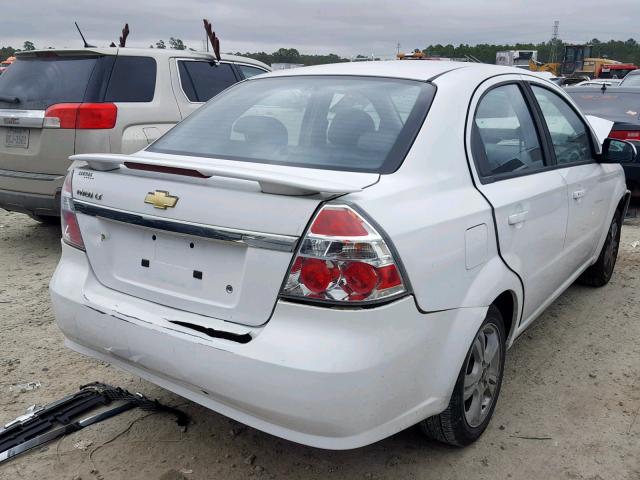 KL1TG5DE6BB116460 - 2011 CHEVROLET AVEO LT WHITE photo 4