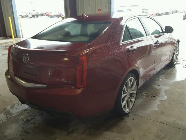 1G6AE5S37E0119653 - 2014 CADILLAC ATS PREMIU RED photo 4