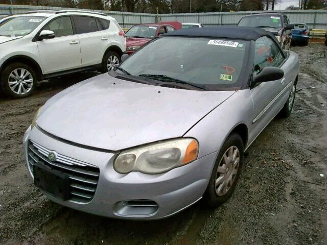 1C3EL45R64N407183 - 2004 CHRYSLER SEBRING LX SILVER photo 2