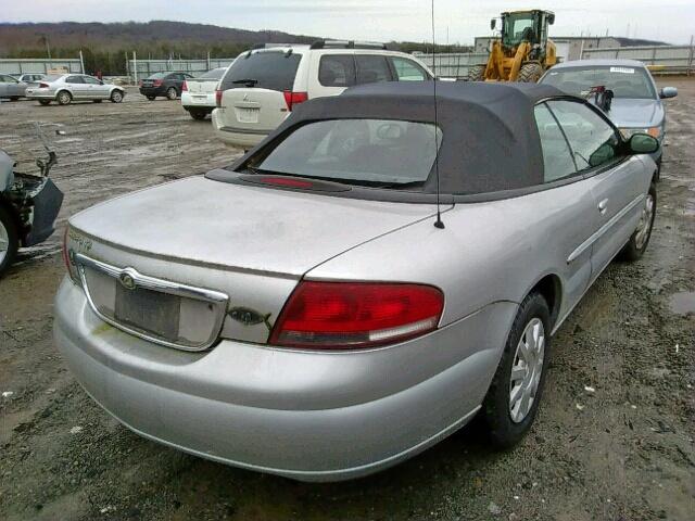 1C3EL45R64N407183 - 2004 CHRYSLER SEBRING LX SILVER photo 4