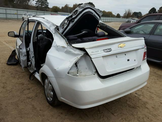 KL1TD5DE7BB258230 - 2011 CHEVROLET AVEO LS WHITE photo 3
