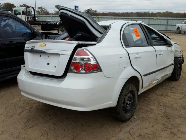 KL1TD5DE7BB258230 - 2011 CHEVROLET AVEO LS WHITE photo 4