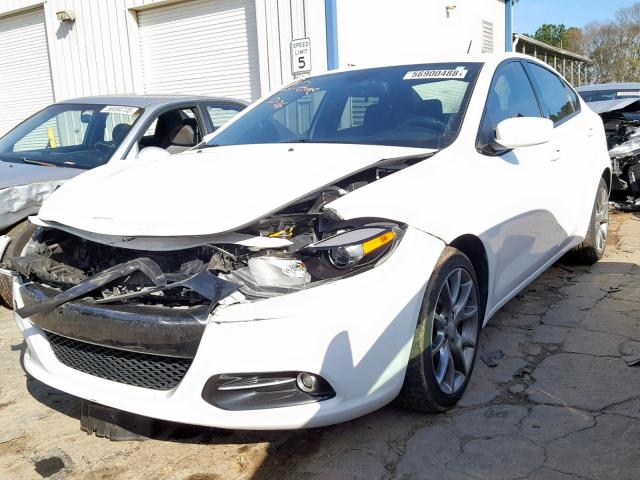 1C3CDFBB1FD174104 - 2015 DODGE DART SXT WHITE photo 2