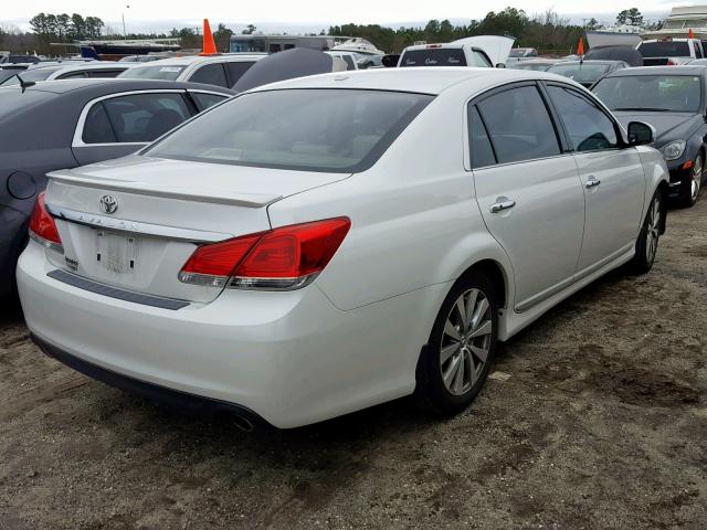 4T1BK3DB0BU401281 - 2011 TOYOTA AVALON BAS WHITE photo 4