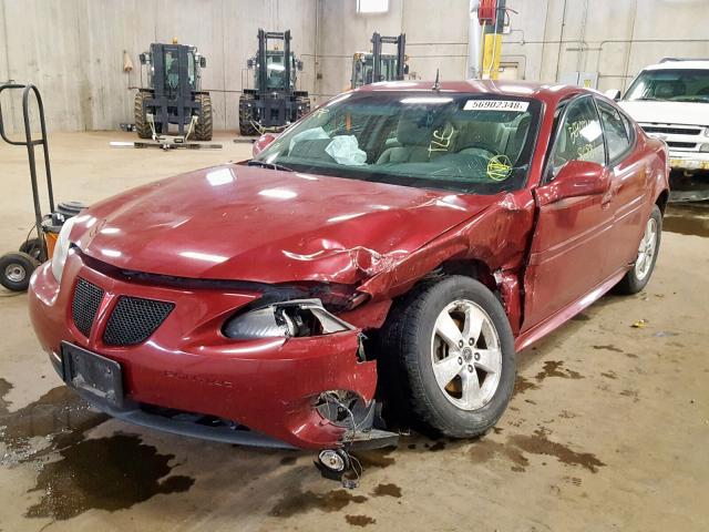 2G2WP522151328349 - 2005 PONTIAC GRAND PRIX MAROON photo 2