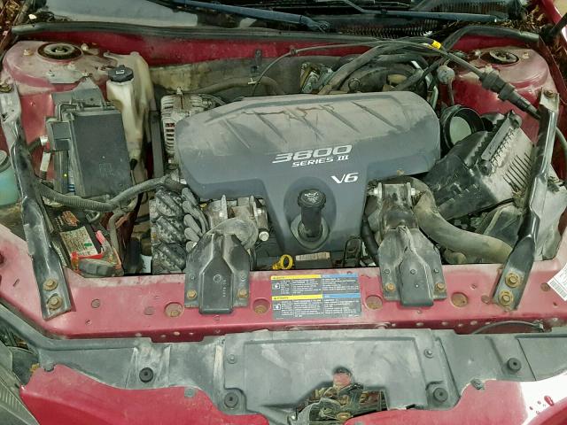 2G2WP522151328349 - 2005 PONTIAC GRAND PRIX MAROON photo 7