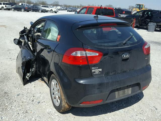 KNADM5A35D6189336 - 2013 KIA RIO LX BLACK photo 3