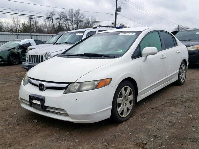 2HGFA16526H518777 - 2006 HONDA CIVIC LX WHITE photo 2