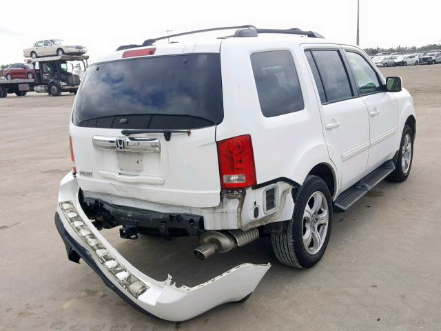 5FNYF3H70DB042535 - 2013 HONDA PILOT EXLN WHITE photo 4