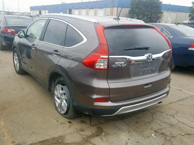 2HKRM3H79GH528910 - 2016 HONDA CR-V EXL GRAY photo 3