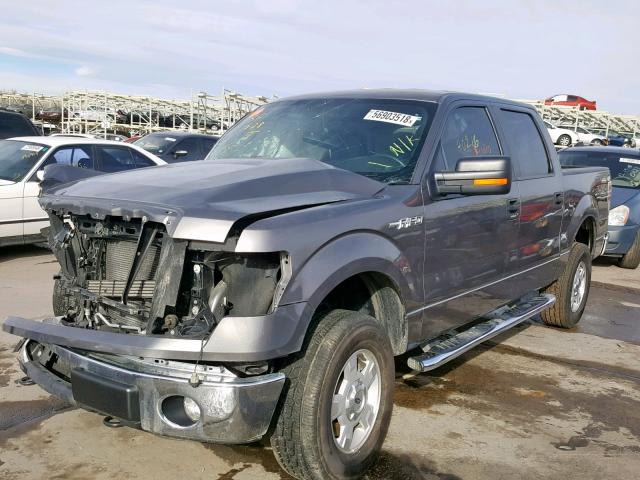 1FTFW1EF2EKE71073 - 2014 FORD F150 SUPER GRAY photo 2