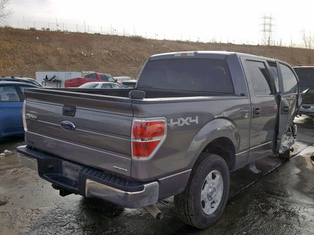 1FTFW1EF2EKE71073 - 2014 FORD F150 SUPER GRAY photo 4