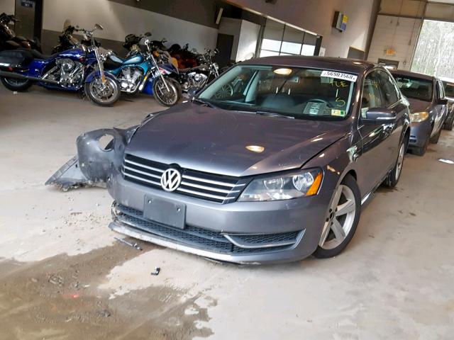 1VWBP7A39DC056767 - 2013 VOLKSWAGEN PASSAT SE CHARCOAL photo 2