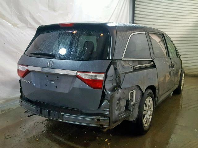 5FNRL5H28CB110138 - 2012 HONDA ODYSSEY LX GRAY photo 4