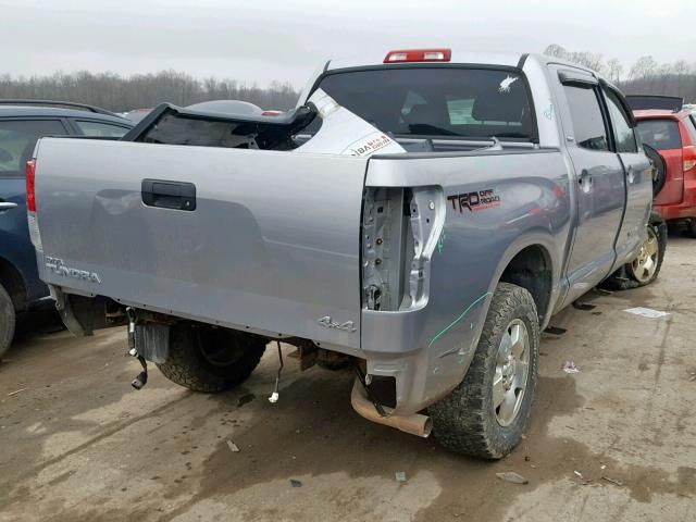 5TFDY5F12AX129549 - 2010 TOYOTA TUNDRA CRE SILVER photo 4