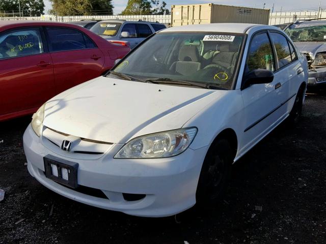 1HGES16384L002866 - 2004 HONDA CIVIC DX V WHITE photo 2