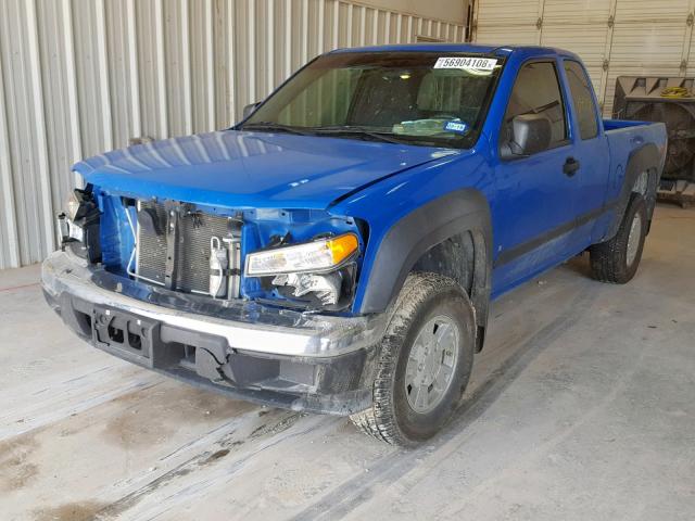 1GCDS19E878124044 - 2007 CHEVROLET COLORADO BLUE photo 2