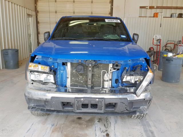 1GCDS19E878124044 - 2007 CHEVROLET COLORADO BLUE photo 9