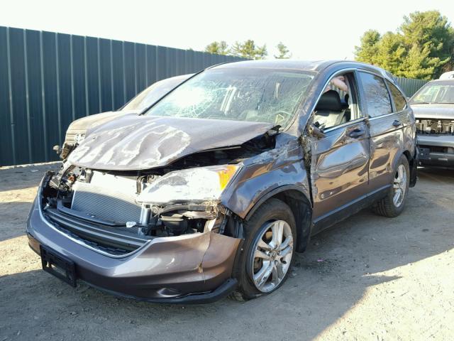 5J6RE4H76BL107678 - 2011 HONDA CR-V EXL BROWN photo 2