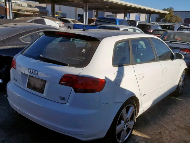 WAUKD78P77A218560 - 2007 AUDI A3 S-LINE WHITE photo 4