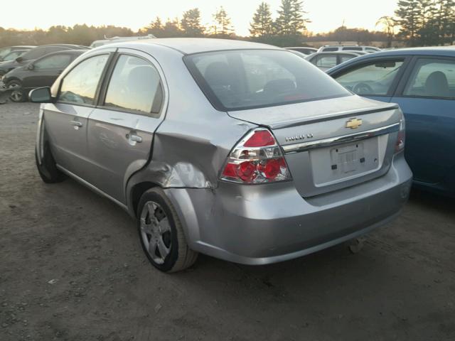 KL1TG5DE8BB244330 - 2011 CHEVROLET AVEO LT SILVER photo 3