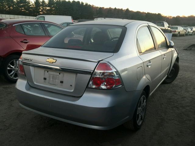 KL1TG5DE8BB244330 - 2011 CHEVROLET AVEO LT SILVER photo 4