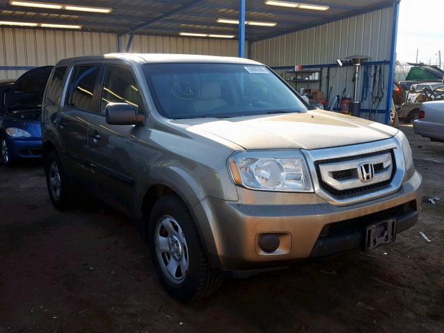 5FNYF4H2XAB033685 - 2010 HONDA PILOT LX TAN photo 1