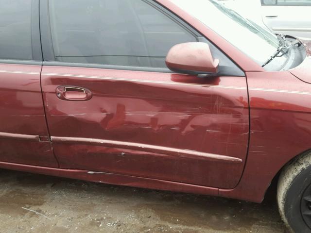 KNAFB121125135118 - 2002 KIA SPECTRA BA MAROON photo 9