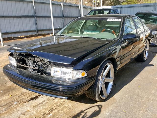 1G1BL52P9SR191075 - 1995 CHEVROLET IMPALA  SS BLACK photo 2